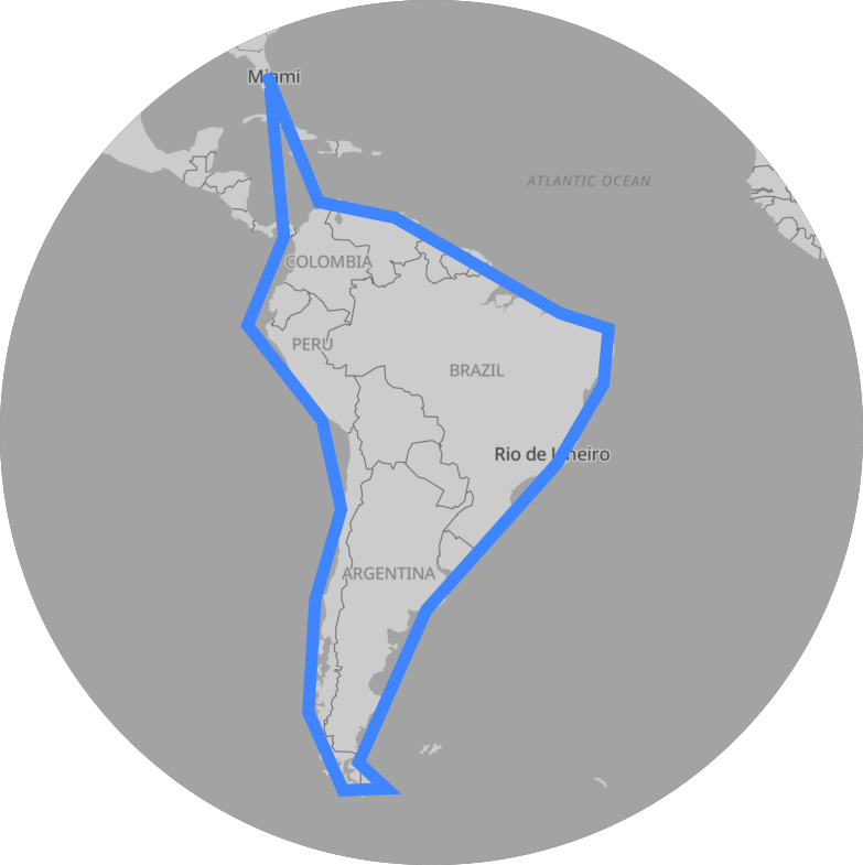 Amérique du Sud 2020 Map