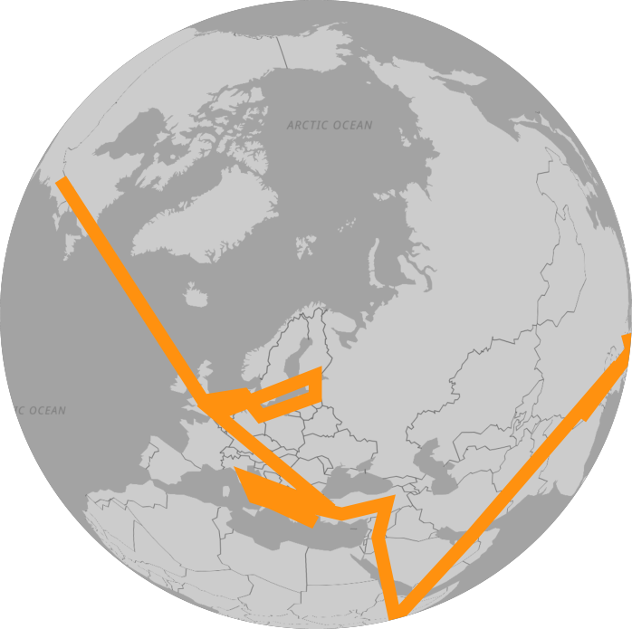 Tour du monde 2013-2014 Map